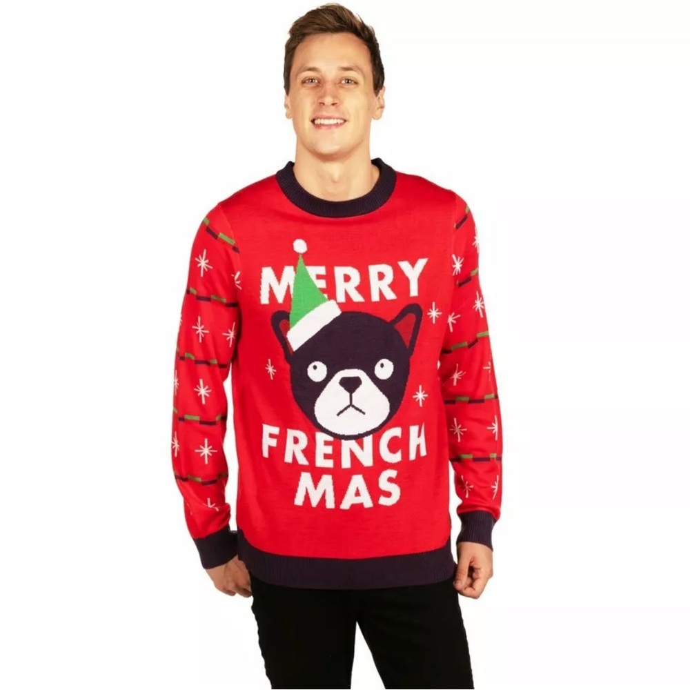 FLASH SALE✨NWT 🆕 Ugly Xmas/Holiday Sweater, Frenchie TIPSY ELVES🎄⛄️❄️